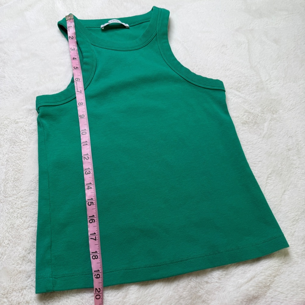 Mango Green Ribbed Tank Top - Picture 4 of 5